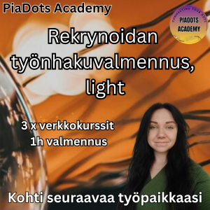 PiaDots Academy & Rekrynoita - Rekrynoidan työnhakuvalmennus, light