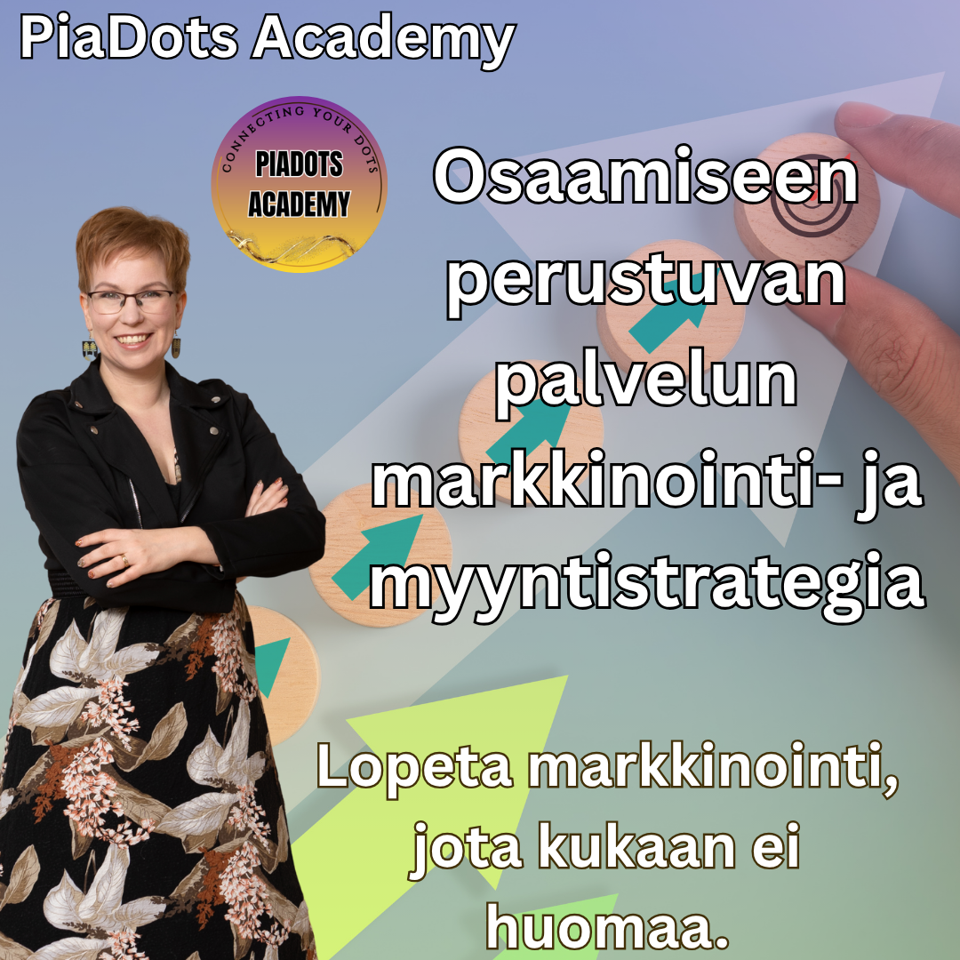 PiaDots Academy -Osaamiseen perustuvan palvelun markkinointi- ja myyntistrategia
