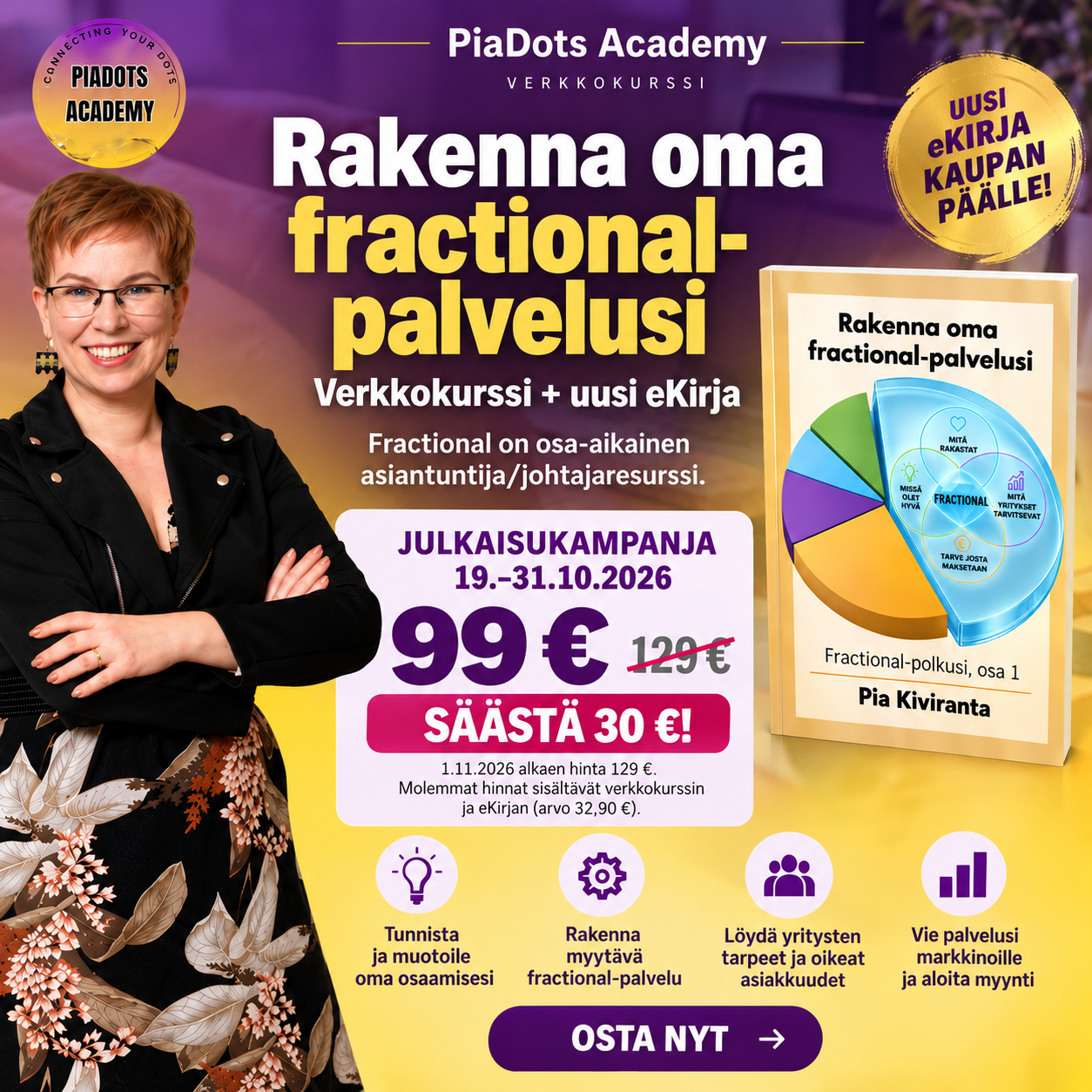 Rakenna oma fractional-palvelusi Pia Kiviranta PiaDots Academy